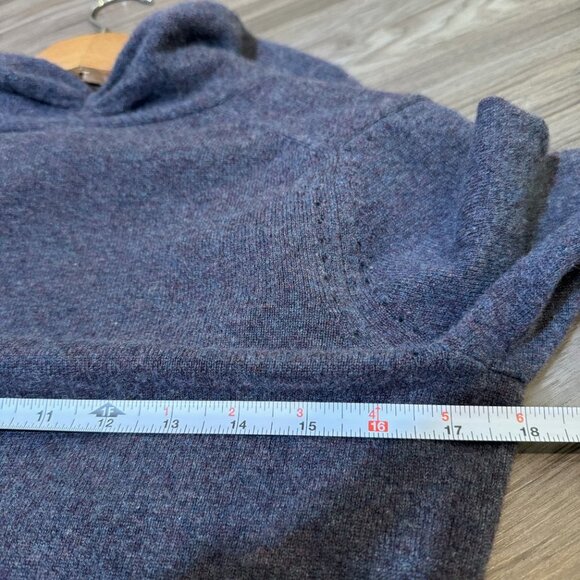 🍌Republic 100% Cashmere Wavy Collar Pinhole Trim Open Cardigan Gray Womens SP - Picture 7 of 8